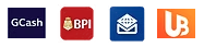 Paypal, Visa, MasterCard, American Express, GCash, BPI, MetroBank, Unionbank, Bitcoin, USDC, Ethereum, Solana, Monero